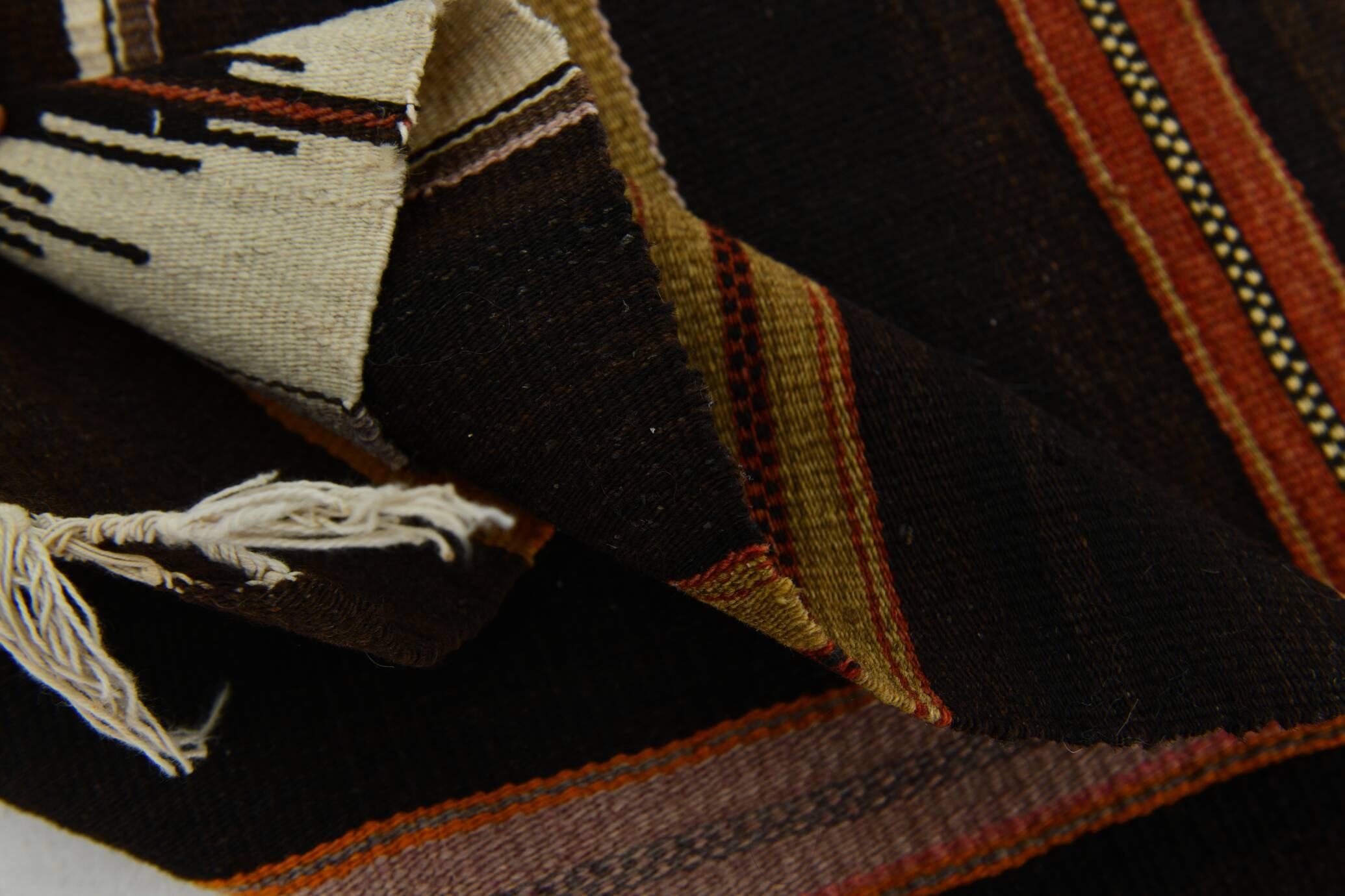 6x10 Dark Brown & Orange Strped Vintage Kilim Rug, 181x305Cm