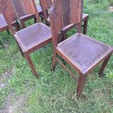 Set of 6 art deco chairs.