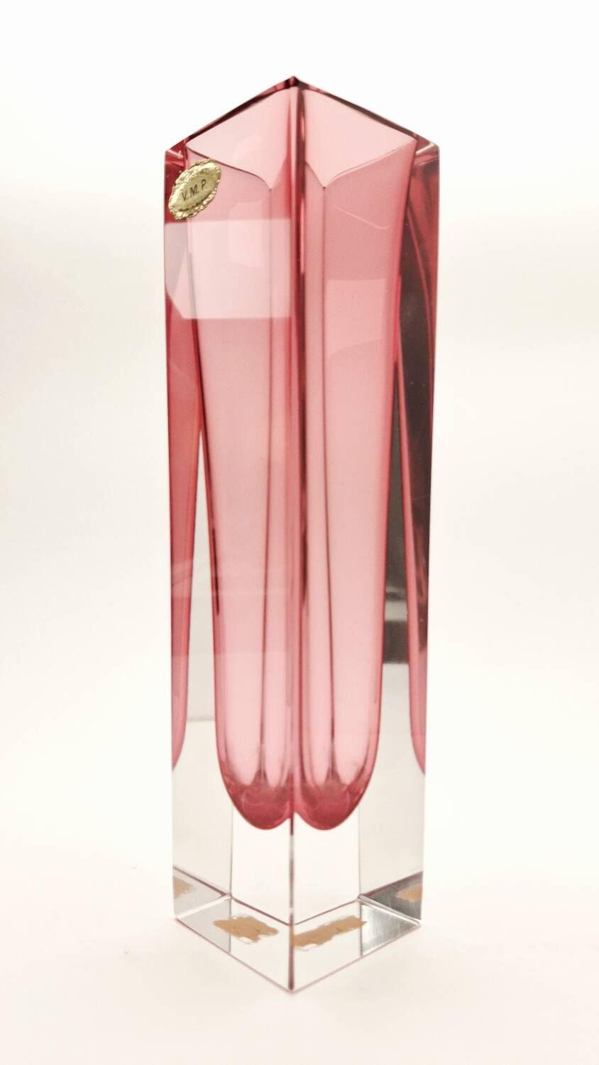 70s cubic sommerso vase