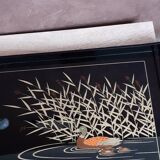 Japanese tray made of real laqué wood with its original box