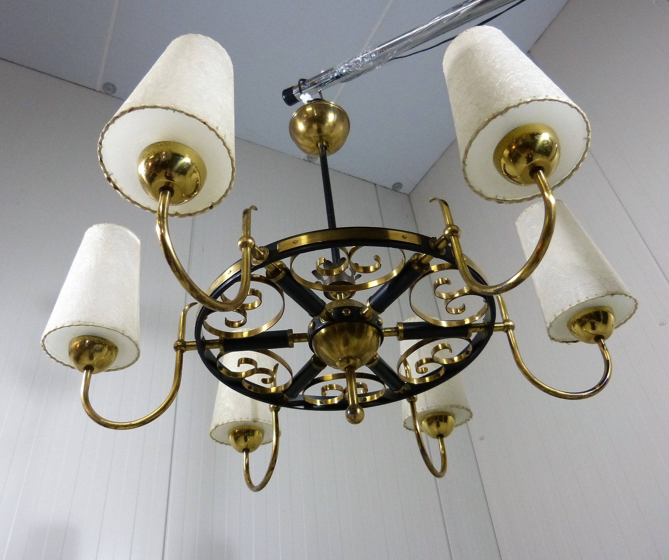 Large brass chandelier Finland 1950’s