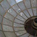 Large hanging in green mother-of-pearl and brass