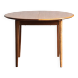 Extendable dining table, round to oval, 1970s