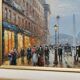Walter SITA Oil on canvas Paris place de la concorde