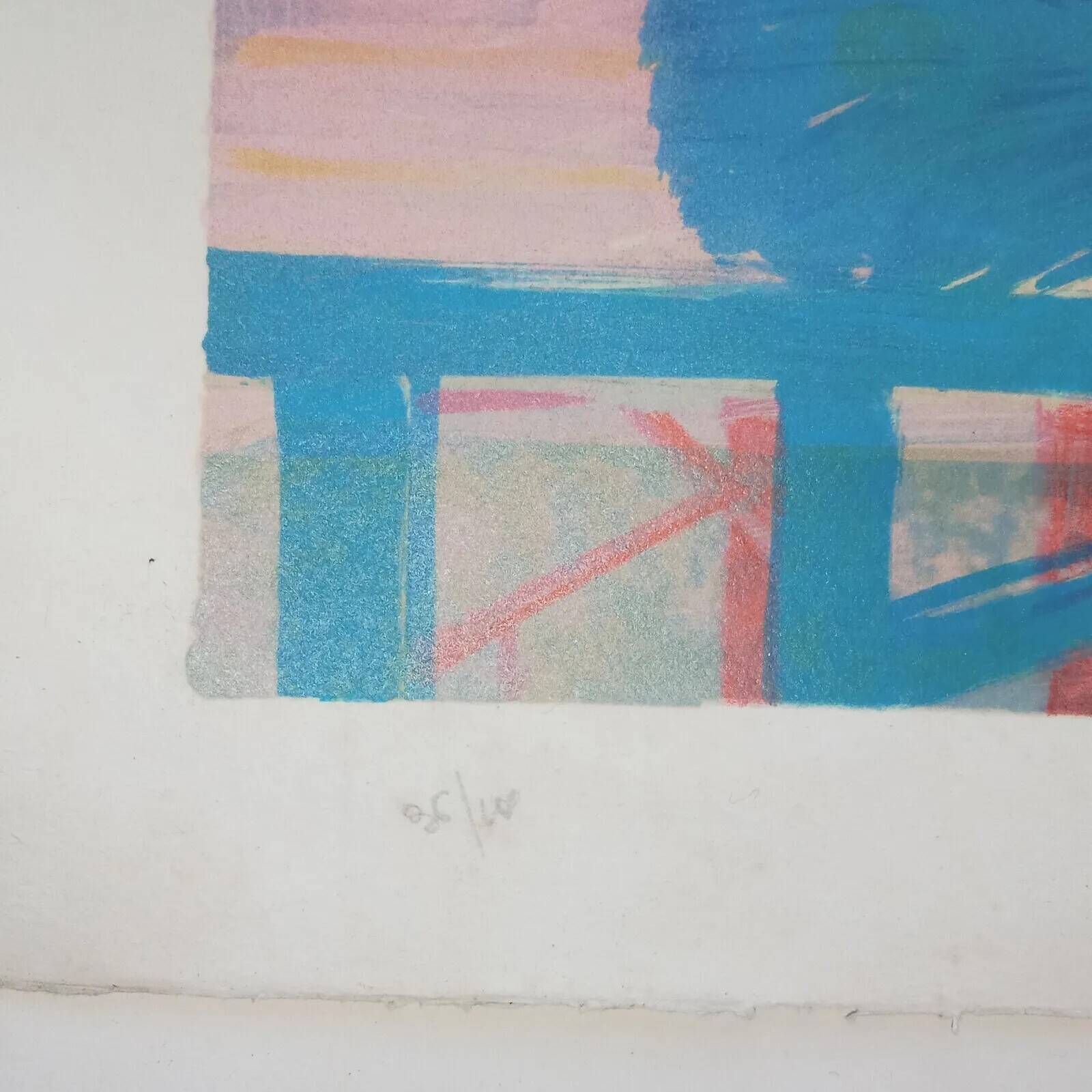 Symphony in Blue Gilles Gorriti 1939 2019 Signed lithograph 36/100