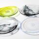 Set of 4 Kosta Boda 'Mine' Glass Dessert Plates by Ulrica Hydman Vallien