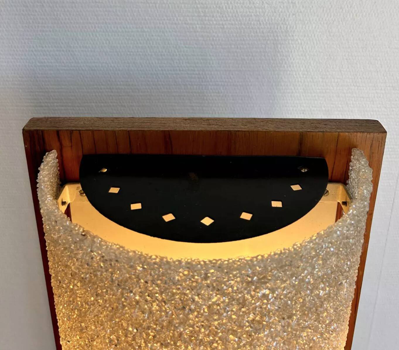 Vintage floor lamp, Rosewood and Perspex, France 1960