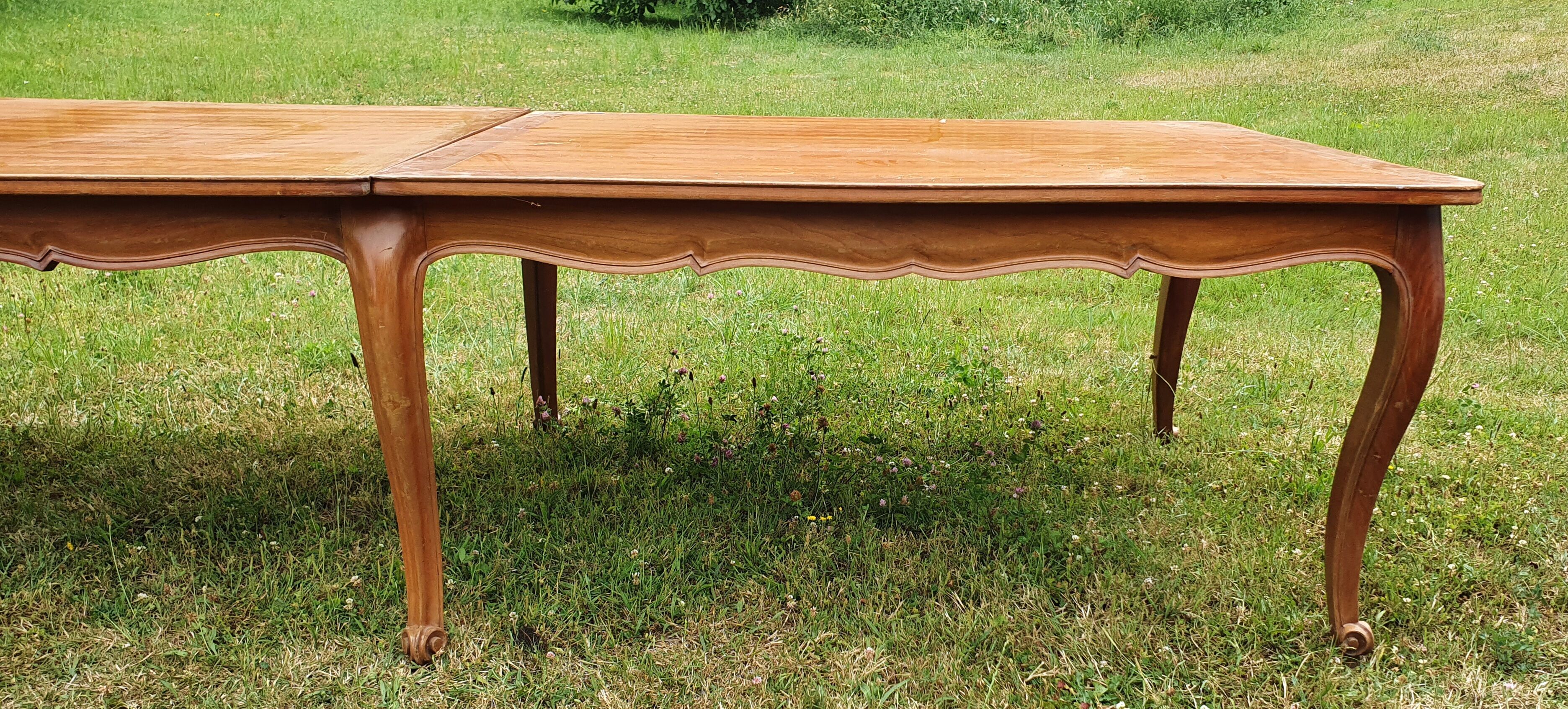 Louis XV style table 4.50 m in 3 parts