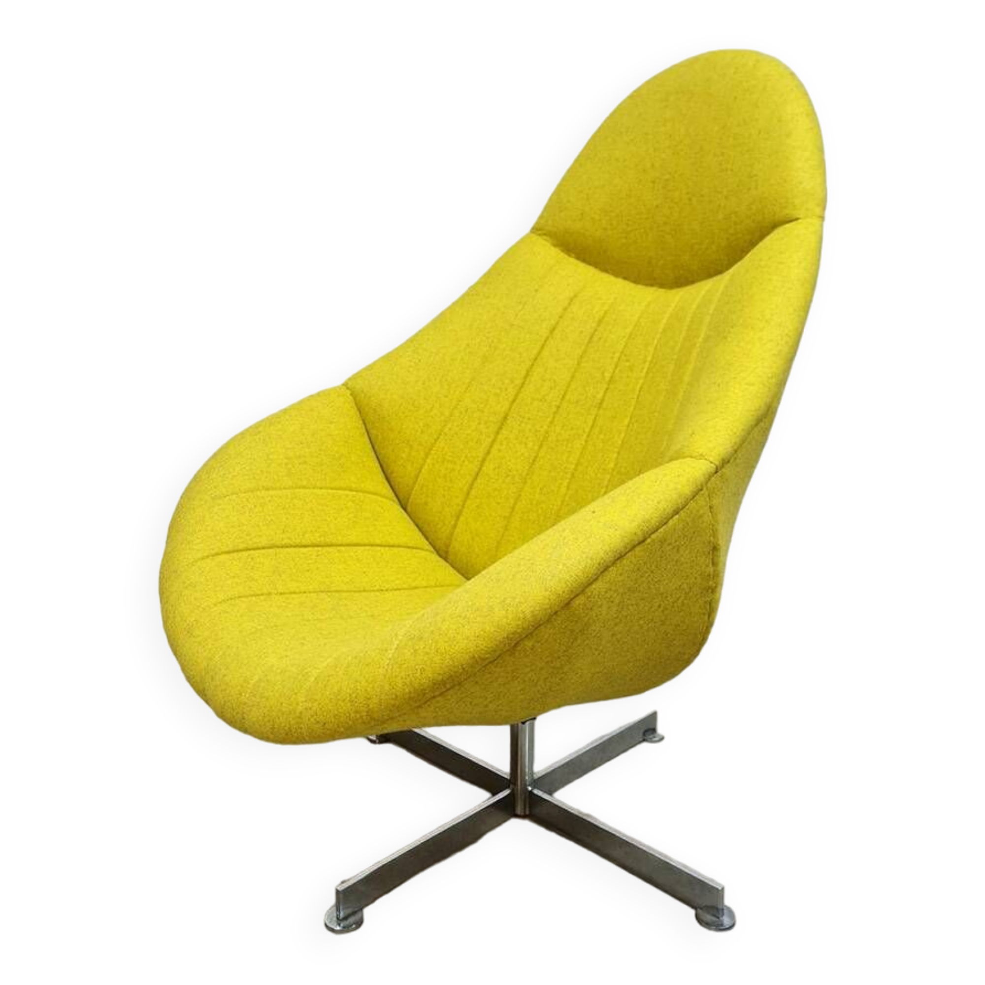 Vintage Dutch design swivel lounge chair