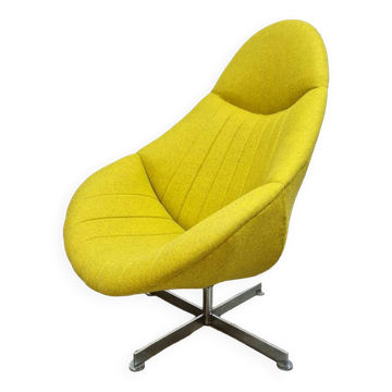 Vintage Dutch design swivel lounge chair