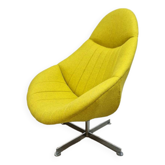 Fauteuil lounge pivotant vintage, design hollandais