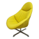 Fauteuil lounge pivotant vintage, design hollandais
