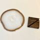 Agate slice on wooden base, 1970s, cabinet of curiosities
