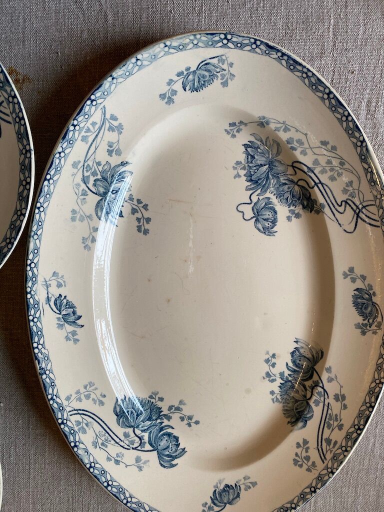 Set 8 dessert plate with serving dish