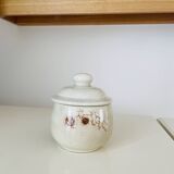 Vintage sandstone sugar bowl Sarreguemines France