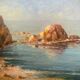 Old painting Marine "Seaside" signed + frame
