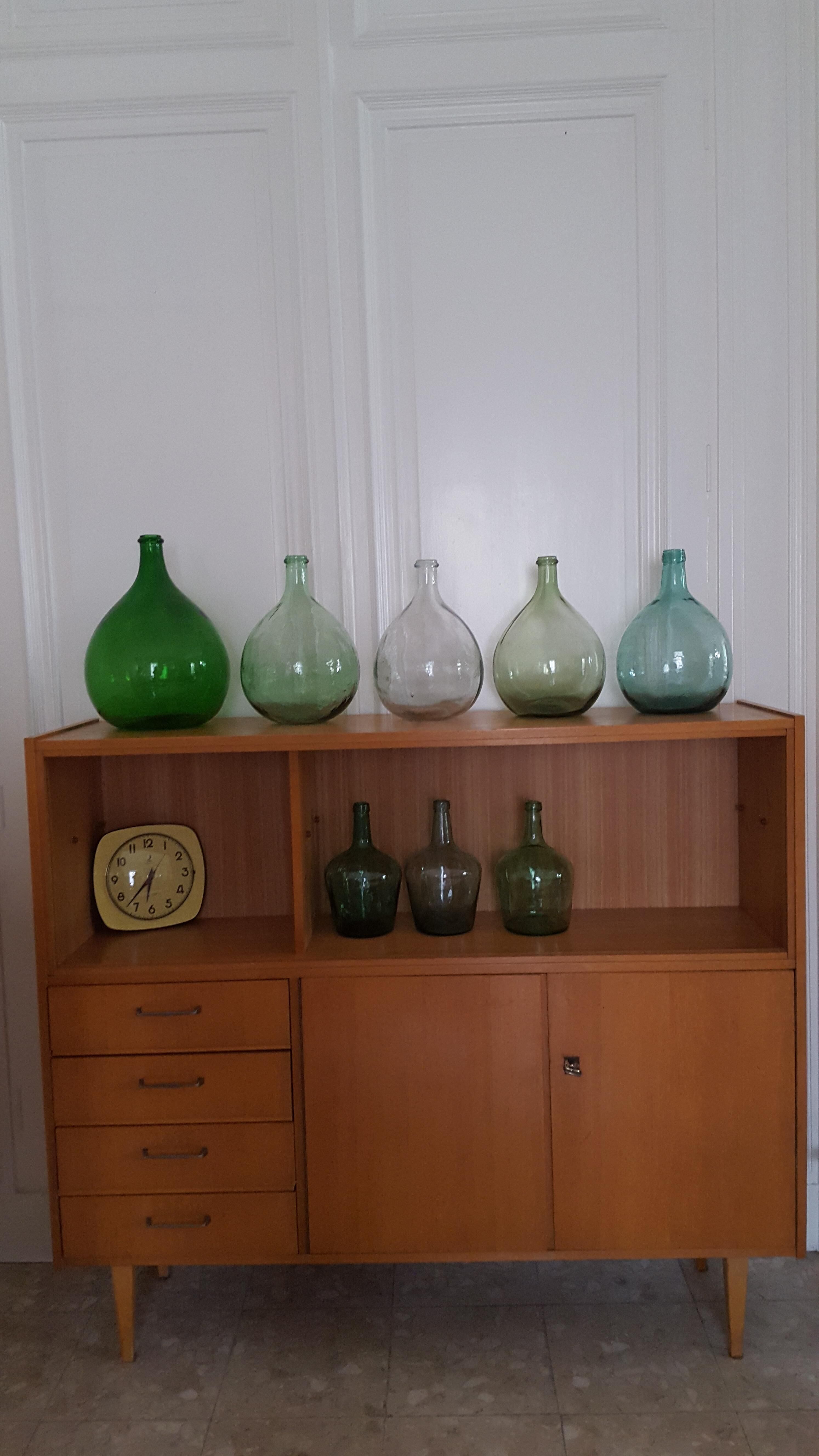 Jolie dame Jeanne de 5 litres vert d'eau