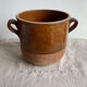 Old semi-glazed terracotta pot digoin