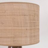 Lampe grès et rabane