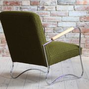 Bauhaus style armchairs, 1950s, polish design, kvadrat reupholstery, set of 2