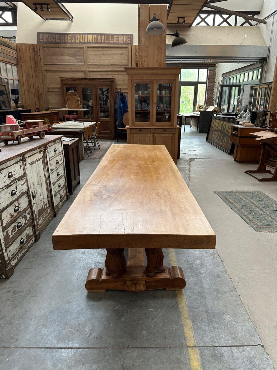1950s mountain table in solid elm