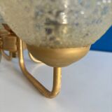 1950s gold pendant light with 4 egg globes