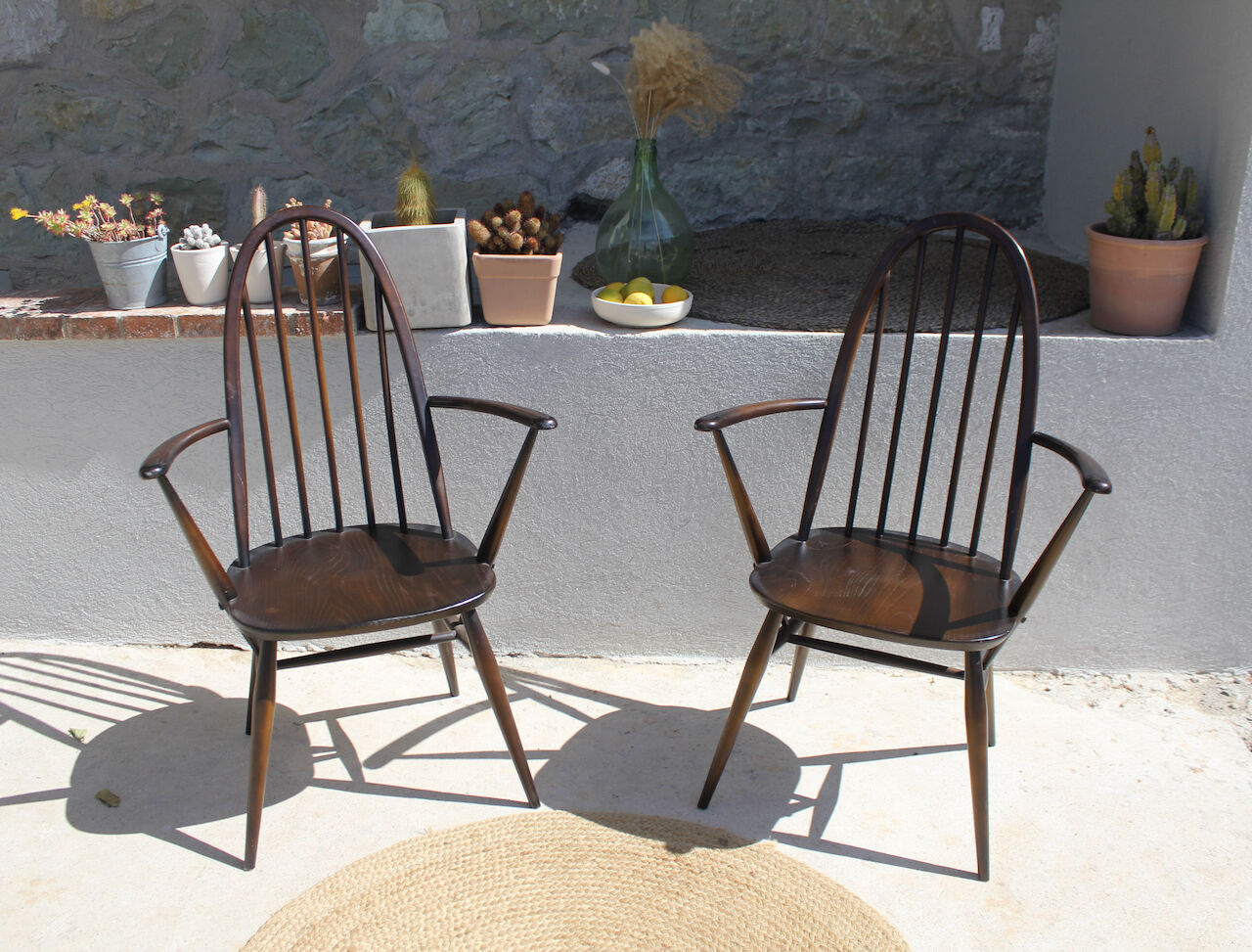 Pair of Ercol chairs model Windsor Quaker