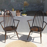 Pair of Ercol chairs model Windsor Quaker