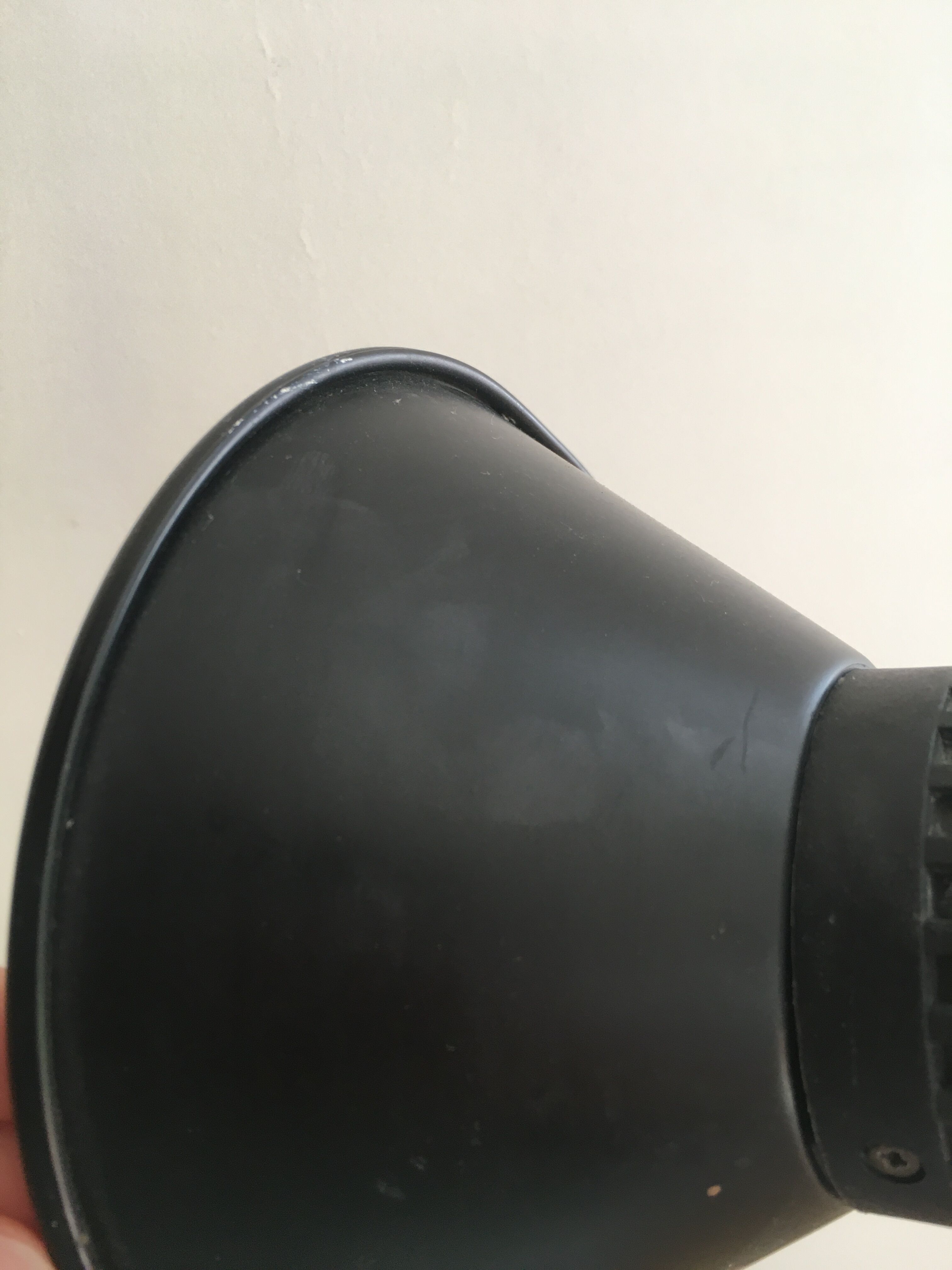 Black projector floor lamp