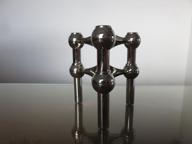 Pair of Scandinavian Nagel candlesticks "model S22" 70s