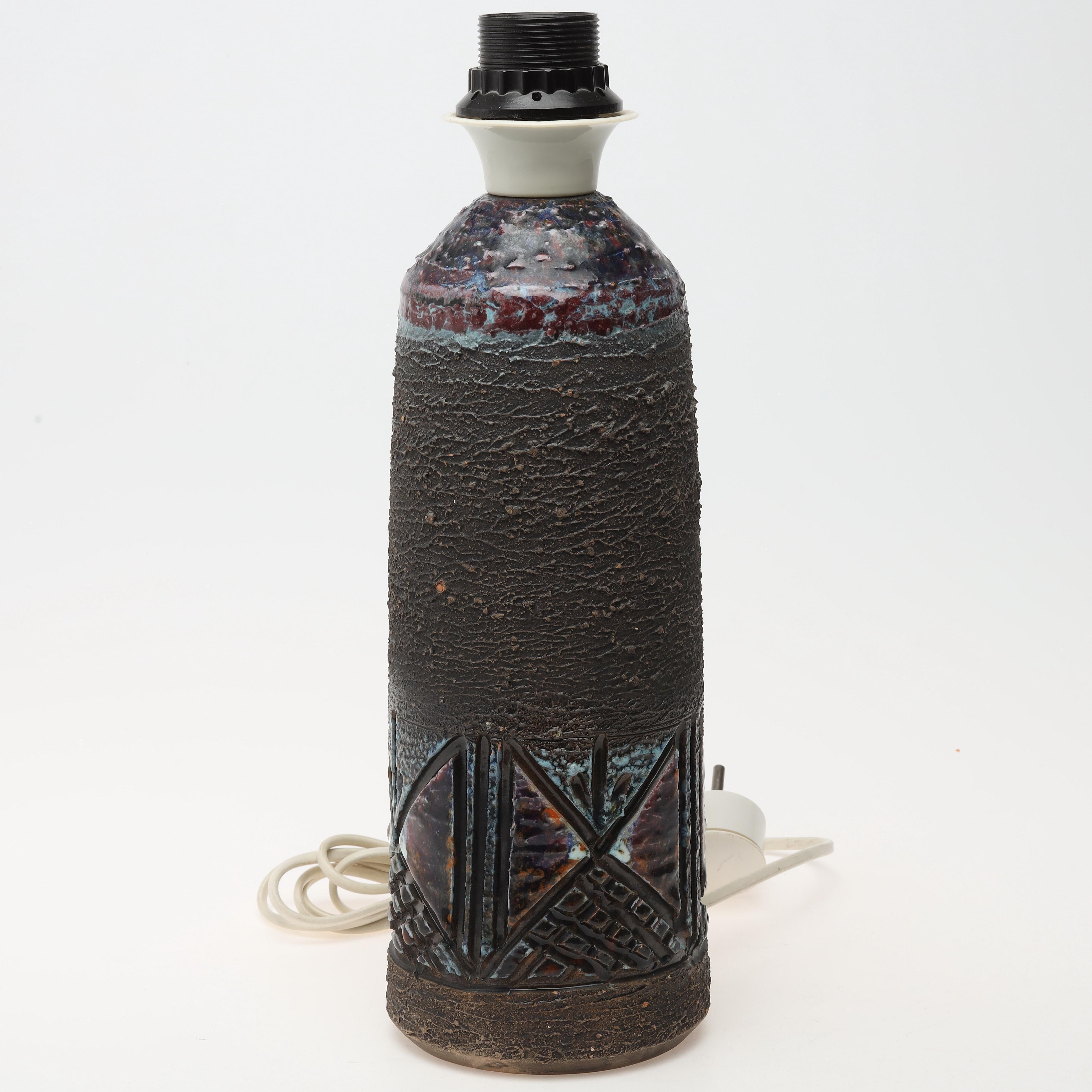 Table lamp from the Tiglmans workshop, ceramic, Sweden 1960, signed.