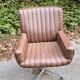 Brown leather office chair 80s