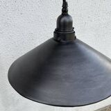 Industrial metal pendant light with mirror