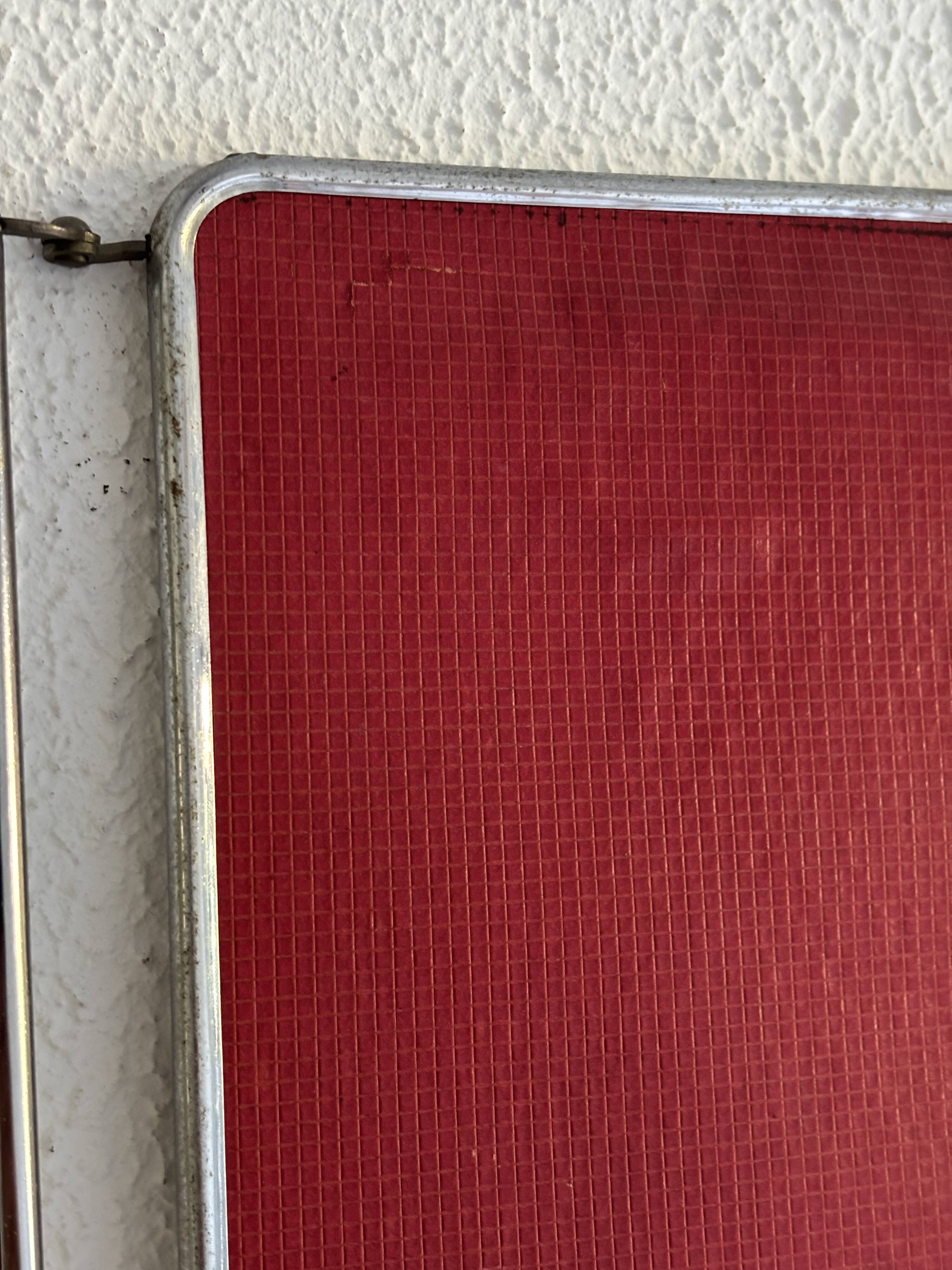 Miroir vintage 1960 triptyque barbier coiffeuse Arpin grenadine - 27 x 69 c
