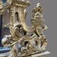 Regency style mirror in gilded wood, first half of the 19th century.