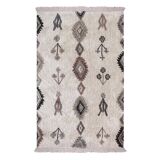 Berber carpet 190x290 cm white colorful patterns