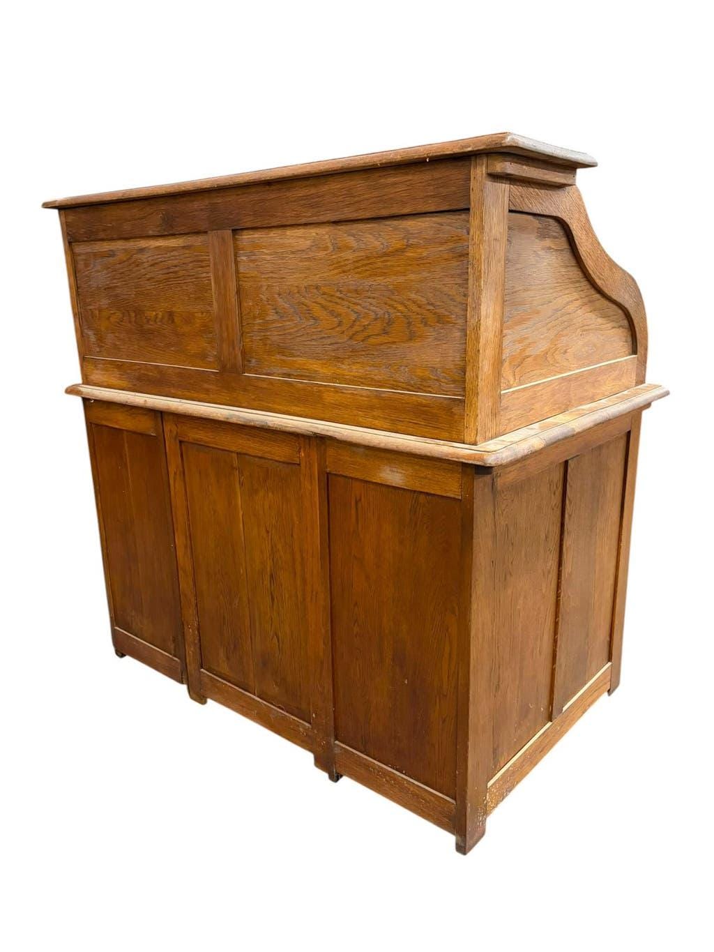 Bureau américain vintage en bois / table d'écriture