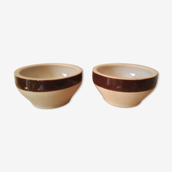 Lot of 2 bowls of Digoin sandstone