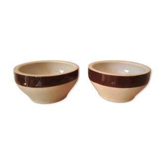 Lot of 2 bowls of Digoin sandstone