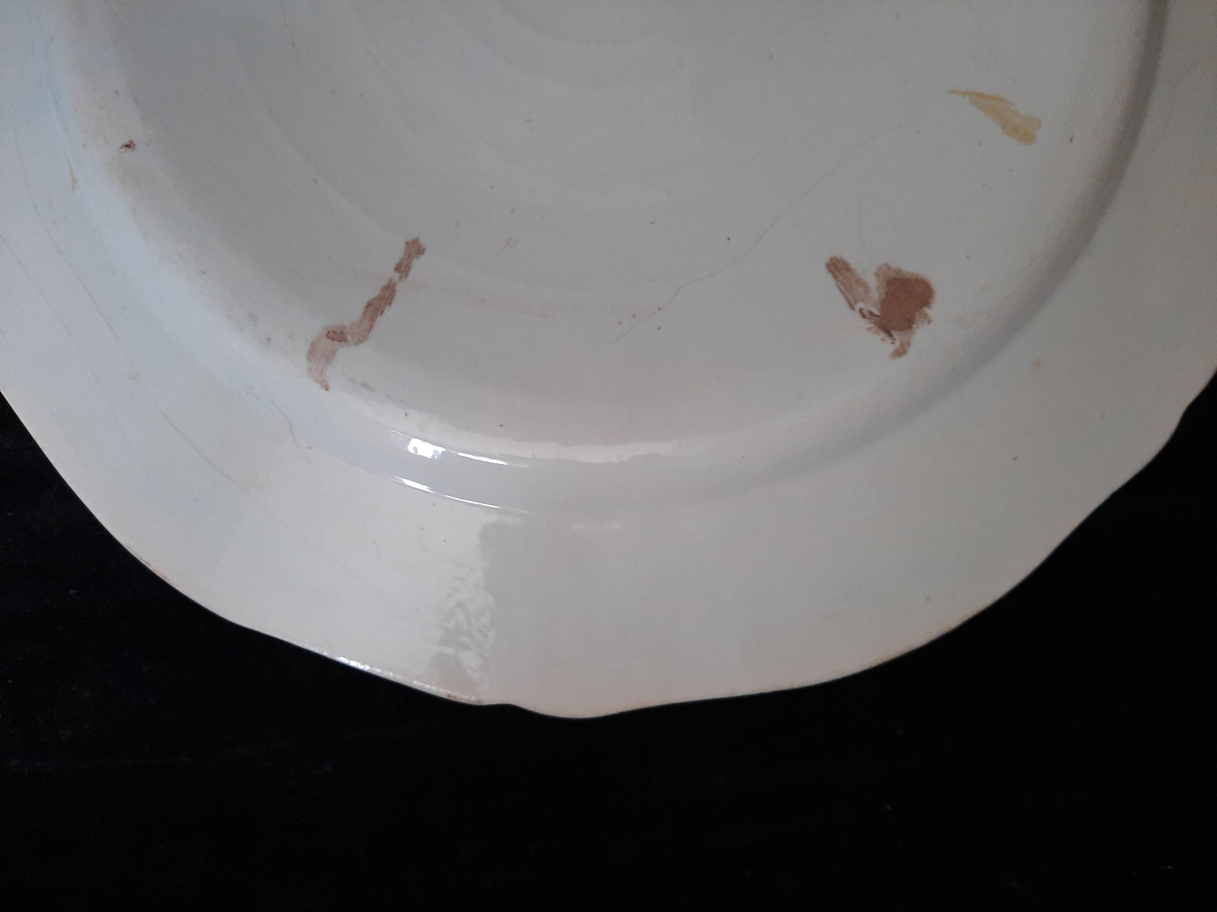 Old HB Quimper Plate Traditional Hand-Painted Rooster Decoration Earthenware 25cm