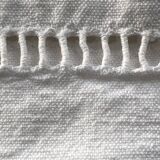 Lot de 2 draps anciens en toile blanche
