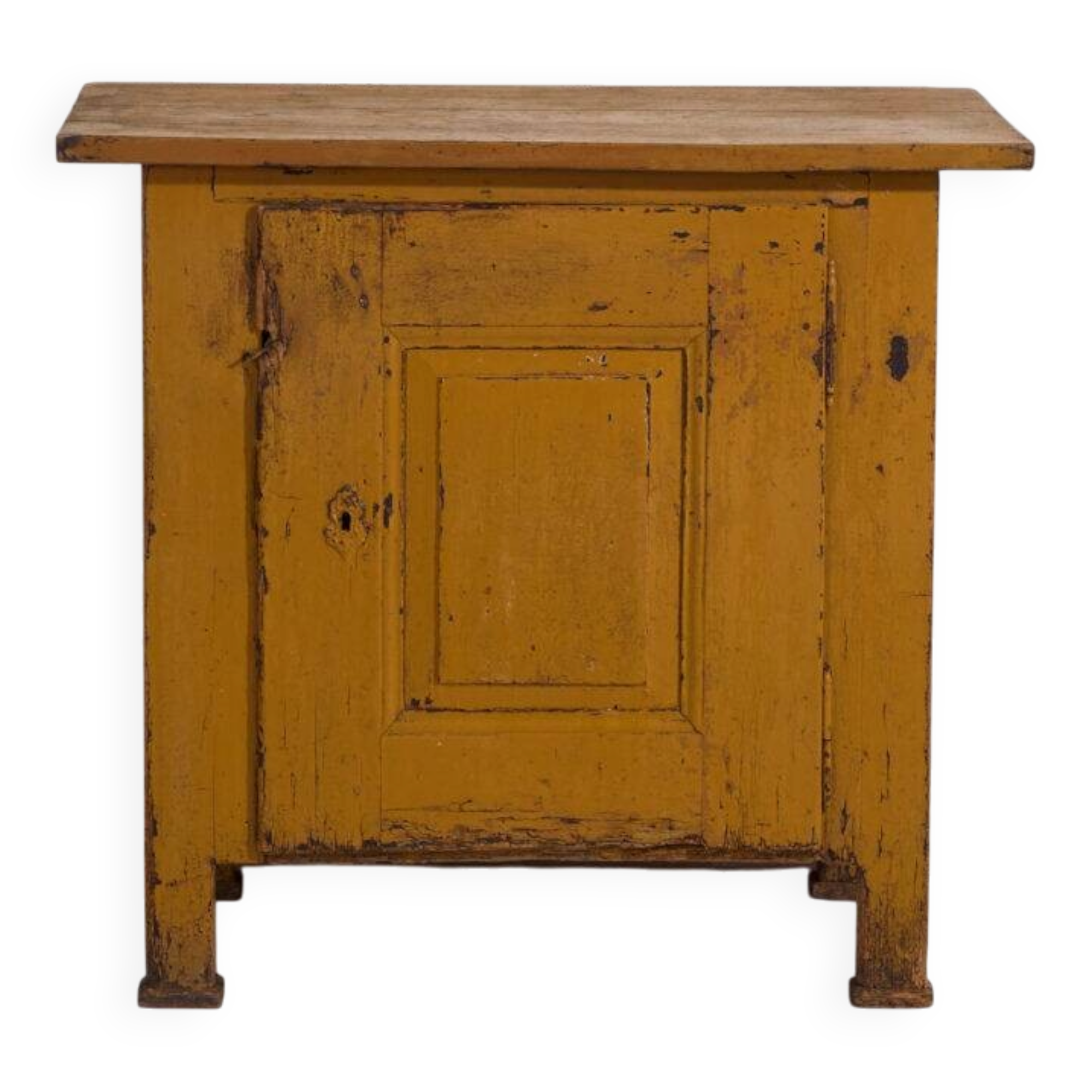 Small mustard-coloured cabinet – Central Europe, around 1890