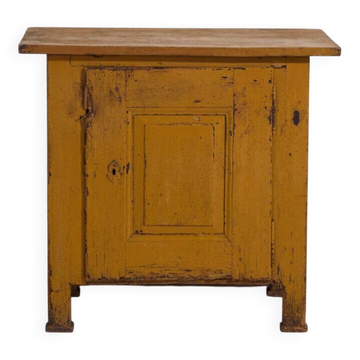 Small mustard-coloured cabinet – Central Europe, around 1890