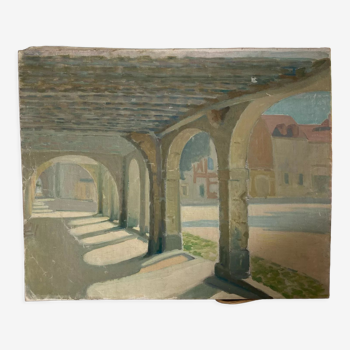 Oil painting The Colonnade