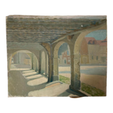 Oil painting The Colonnade