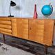 Vintage enfilade from the 1960s, 150 cm long, with 2 doors and 4 drawers.