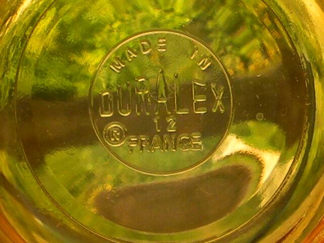 Lot de 6 verres en verre ambré duralex.