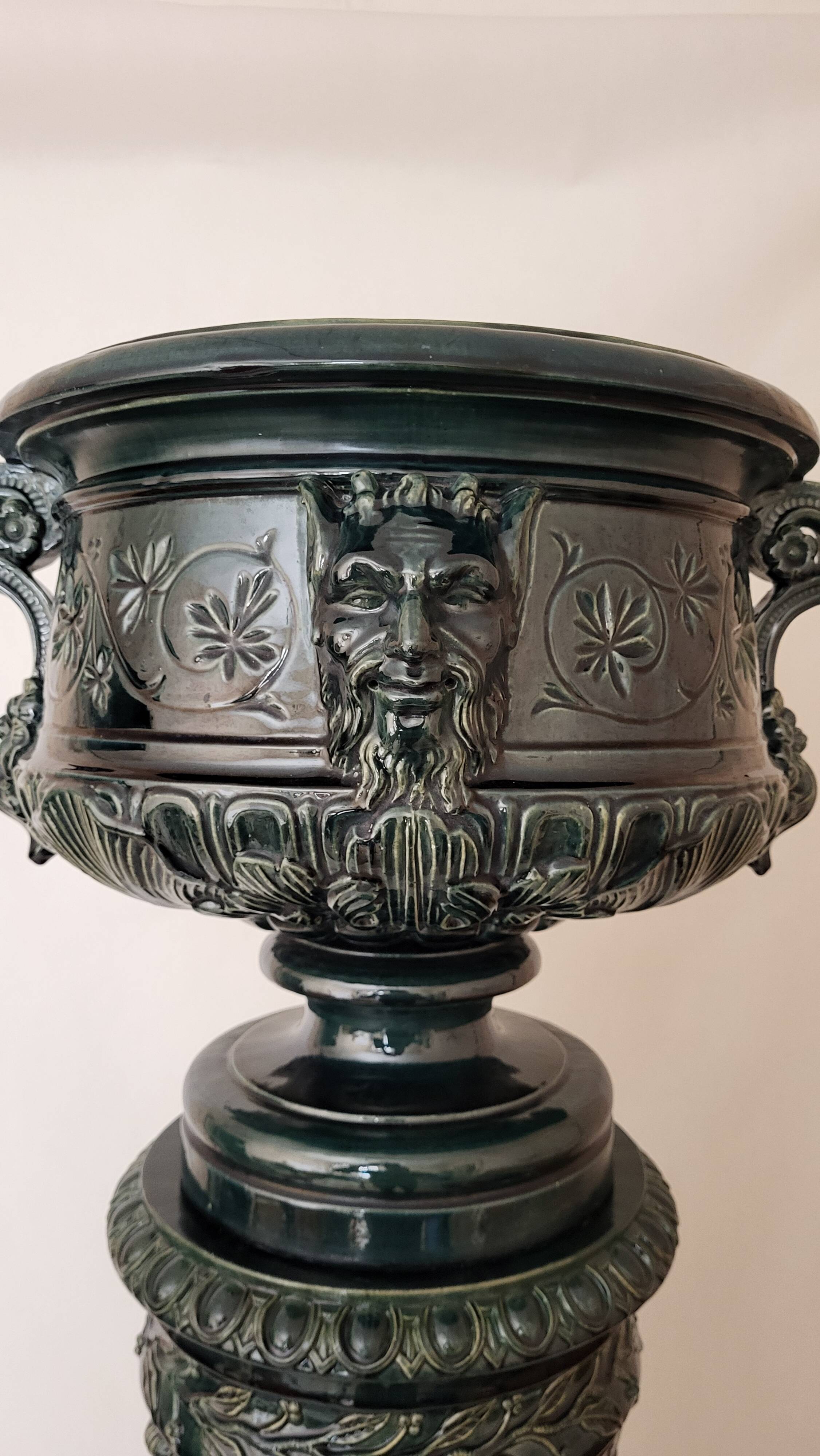 Column and its flowerpot by Johann Peter Gréber (1820-1898)