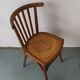 Pair of luterma curved wood bistro chairs