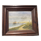 Tableau ancien marin, huile sur toile.